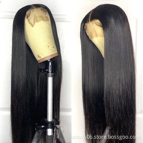 Best Selling In Africa Peruvian Human Hair Extensioinss Wigs Glueless Lace Closure Wig For Black Women